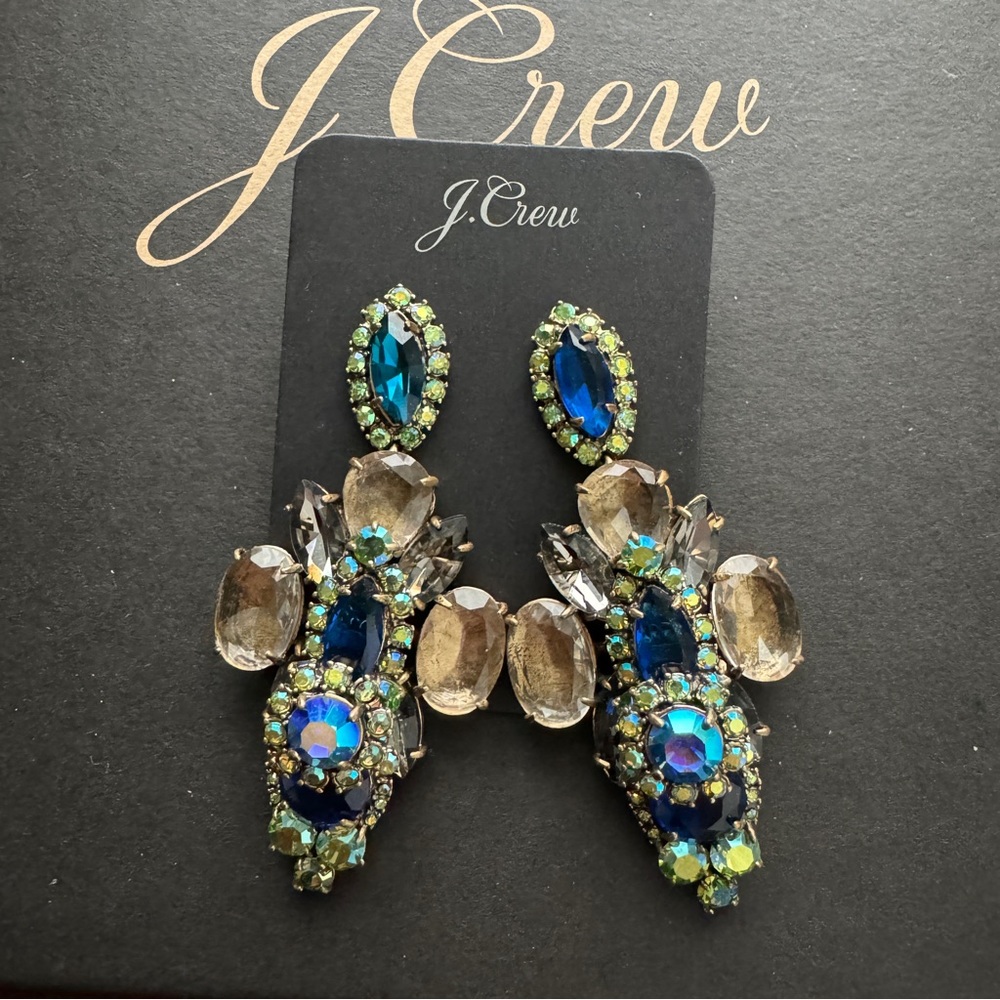 🌱 J. Crew iridescent blue earrings